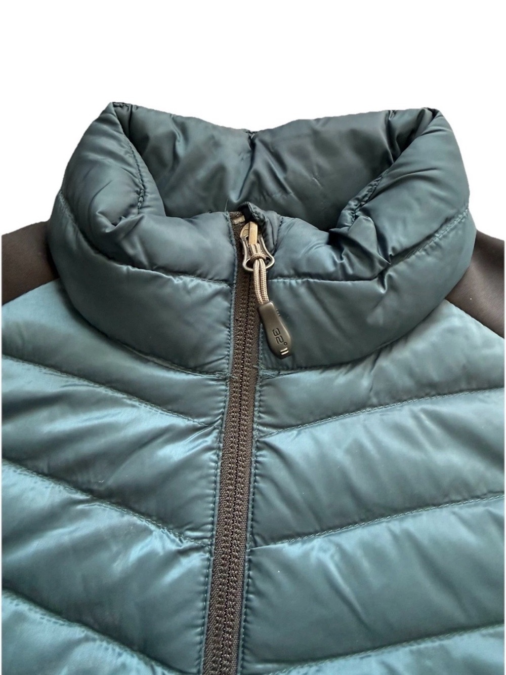 32 Degrees HEAT Women's XS Quilted Hybrid Full Zip Jacket Teal Black EUC - Picture 4 of 10
